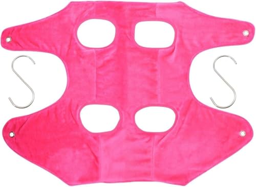 RuanHongYi Hundepflege-Hängemattengeschirr, Haustierpflege-Hängematten-Set, Haustierpflege-Schlingen-Helfer, Hundepflege-Geschirr, zur Krallenpflege (Rosa, M) von RuanHongYi
