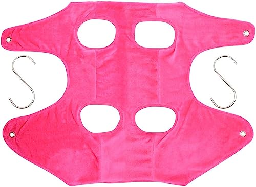 RuanHongYi Hundepflege-Hängemattengeschirr, Haustierpflege-Hängematten-Set, Haustierpflege-Schlingen-Helfer, Hundepflegeschirre zur Krallenpflege (Rosa, S) von RuanHongYi