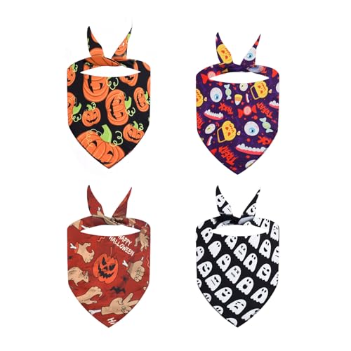 4lots Halloween-Dreieckstuch Durchlässiges Haustierhalstuch, Hundedreieck-Lätzchen für Hunde, regulierbarer Hals, schönes Hunde-Lätzchen 4lots Halloween-Dreieckstuch Durchlässiges Haustierhalstuch, Hundedreieck-Lätzchen für Hunde, regulierbarer Hals, schönes Hunde-Lätzchen von Ruarby