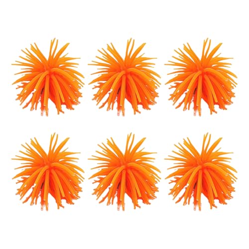 Aquarium-Zubehör, weiche Seeigel-Dekoration, Aquarien, Unterwasser-Ornament, Landschaftsbau, Pflanzendekoration, 6 Stück von Ruarby