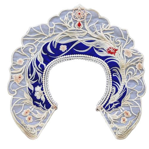 Hanfu Falschhalsband, Yunjian-Stickerei, Spitze, Nieten, abnehmbares Halsband, traditionelles chinesisches Hanfu-Zubehör, bestickte Halsbänder für Hunde von Ruarby