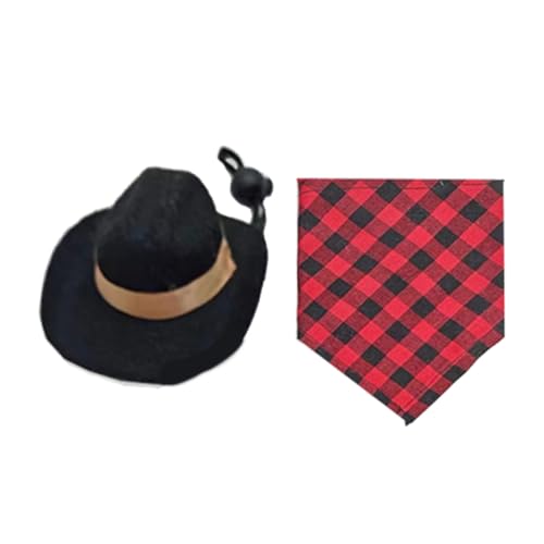 Homburg Hut Hamster Bandana Dreieckstuch Halstuch Haustier Halstuch Versorgung Dreieckstuch Partybedarf Hamster Hut Schal von Ruarby