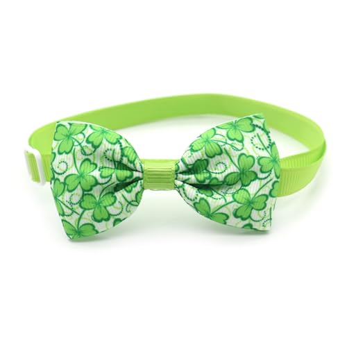 Hundehalsband für Hunde und Katzen, Blumenmuster, Kleeblätter, Patrick's Day-Thema, Hundehalsband, Halskette, Mädchen, Hundehalsband, Fliegen von Ruarby