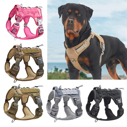 Hundeweste, verstellbares Trainingsgeschirr für Training, Spazierengehen, Gürtel für große bis kleine Hunde, Seil, mehrfarbig, Hundegeschirr mit Griff von Ruarby