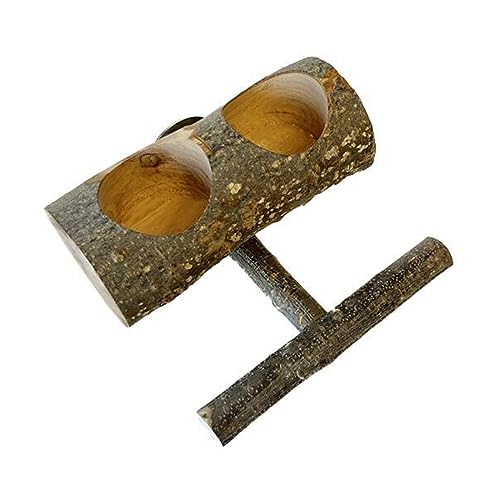 Ruarby Futterschale für Vögel, Naturholz, mit 2 Holz-Futterbechern, Papageienpflege, Kauspielzeug Ruarby Futterschale für Vögel, Naturholz, mit 2 Holz-Futterbechern, Papageienpflege, Kauspielzeug von Ruarby