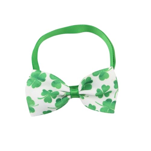 StPatricks Day Haustier-Fliege mit Schleife, Halsband, Festival, Party, Haustierkostüm, Zubehör, Kätzchen, Urlaub, Halsbekleidung von Ruarby