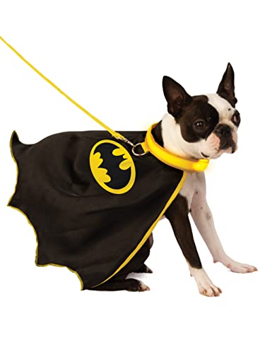 Rubie's DC Comics Batman-Umhang für Haustiere, mit beleuchtetem Halsband und Leine, Größe M von Rubies