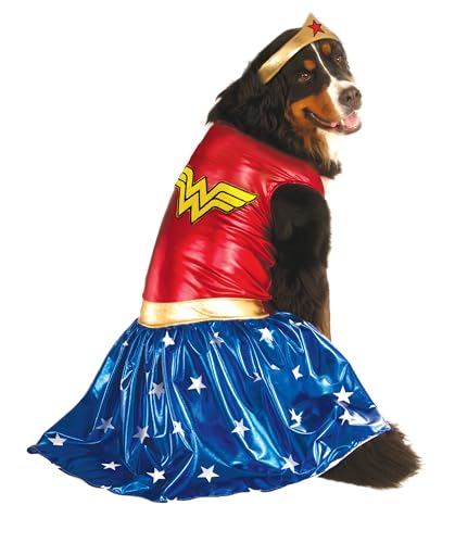 Offizielles Rubie's DC Comic Wonder Woman Kostüm für Hunde, Superhelden-Geschenk, große Hundegröße XXXL von Rubie's