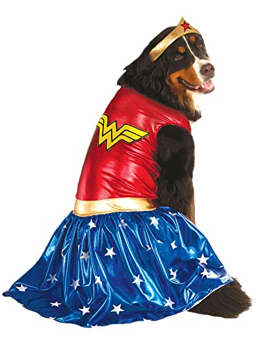 Offizielles Rubie's DC Comic Wonder Woman Kostüm für Hunde, Superhelden-Geschenk, große Hundegröße XXXL von Rubie's