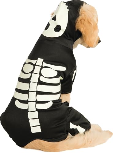 Rubie's Official Skelett-Kapuzenpullover, Halloween-Kostüm, für Hunde, Haustier, Größe L, Hals bis Schwanz 55,9 cm, Brust 50,8 cm Halloween Rubie's Official Skelett-Kapuzenpullover, Halloween-Kostüm, für Hunde, Haustier, Größe L, Hals bis Schwanz 55,9 cm, Brust 50,8 cm Halloween von Rubie's