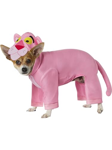 Rubie's Pink Panther Plüschkostüm für Haustiere mit angenähter Kapuze, wie abgebildet, Größe XL von Rubie's