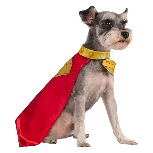 Rubies DC Superman Movie (2025): Krypto Haustierumhang & Halsband für Hunde oder Katzen, Größe S von Rubie's