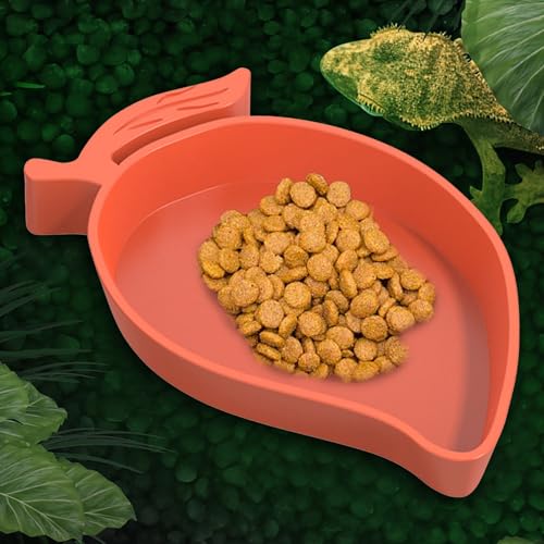3 Stück Mango Reptilien Wasserschale, Futterschale, Reptilien Schildkröte Futternapf Flach Trinkschale Wasserschale für Eidechsen, Hamster, Schlangen (Gelb) von Rubu22a