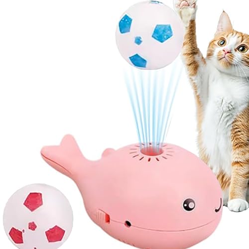 Elektrisch beweglicher Ball für Katzen, Bewegungsaktiviertes Haustierspielzeug, Schwimmender Ball in Form eines Wals, Nachhaltig schwimmendes Katzenspielzeug (Rosa) von Rubu22a