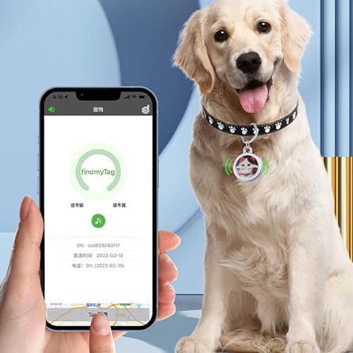 GPS-Halsband für Hunde, 2 in 1 Pet Tracking Smart Collar, Lokalisierung in Echtzeit, Abs-Tracking-Tag, bequem für kleine, mittlere und große Hunde, keine monatlichen Gebühren (D) von Rubu22a