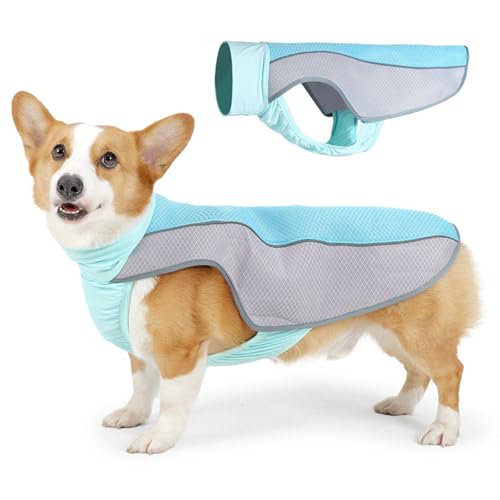 Hundekühlweste, 2025 New Dog Cooling Coat, Kühlweste für Hunde, Elastisches Gewebe, Nacht reflektierend, Kühlwesten Hunde T-Shirts für Outdoor Wandern, Training (Rosa, S) von Rubu22a