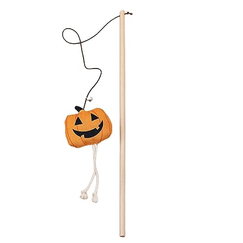 Katzenspielzeug Katzen Katzenspaß für Halloween, katzenartiges Halloween-Katzenspielzeug, Kürbis, Halloween-Katzenkuscheln mit Glocke, interaktives Katzenspielzeug Katzenspielzeug (C, One Size) von Rubu22a