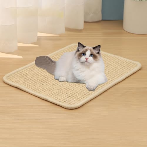 Kratzmatte Katze, Kratzbretter Katze Sisal, widerstandsfähig Katzenmöbel Fußmatte Sisalmatte Kratzpads für Katzen Schützen Sie Ihr Sofa, Möbel, Teppich und Wände vor Kratzern (A, 40×60cm) von Rubu22a