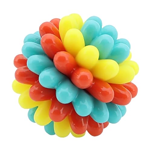 Lettuce Pets Hundespielzeug,Intelligenzspielzeug, Robuster, Stacheliger Kauball, Kautraining für mittelgroße und kleine Hunde, Naturkautschuk Kaubälle, Zahnputzball (Blau) von Rubu22a