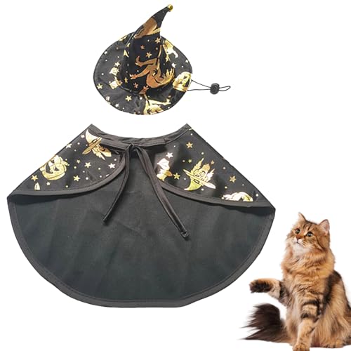 Pet Cat Wizard Cloak for Halloween Party Decoration, Cosplay Bat Costume,Cute Puppy Cat Dress Up Accessories (L) von Rubu22a
