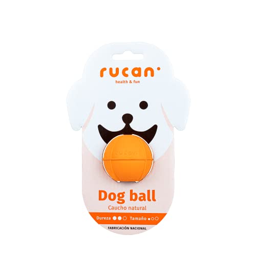 RUCAN - Dog Ball | Multifunktionsball für Hunde | Befüllbar und aromatisiert | Naturkautschuk | Interaktives und gesundes Spiel | Ideal für alle Größen und Rassen (mittlere Härte, kleine Größe) von RUCAN