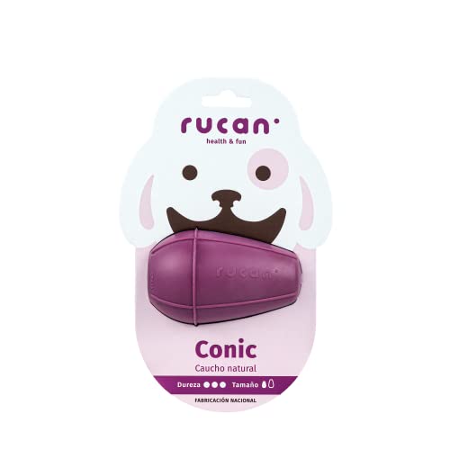 RUCAN - Conic | Befüllbares und Einfrierbares Spielzeug für Hunde aus Naturkautschuk | Mentale Stimulation | Reduziert Angst | Ideal für Unterhaltung und Hundegesundheit (hohe Härte, kleine Größe). von RUCAN