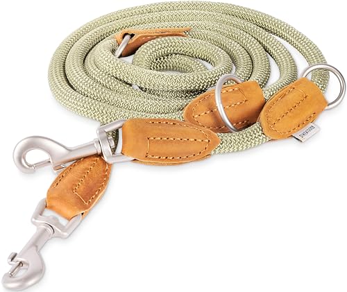 Rudelkönig Führleine Emma 2,30m - Verstellbare Hundeleine für mittelgroße & große Hunde - Elegante Tauleine in Khaki Rudelkönig Führleine Emma 2,30m - Verstellbare Hundeleine für mittelgroße & große Hunde - Elegante Tauleine in Khaki von Rudelkönig