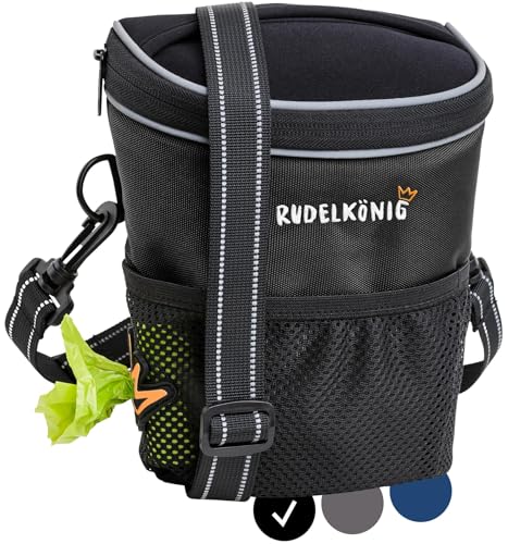 Rudelkönig Leckerlitasche für Hunde - Praktische Gassi Tasche Hund für das Hundetraining - Futterbeutel Hund mit Kotbeutelspender zum Umhängen von Rudelkönig