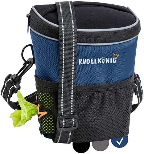 Rudelkönig Leckerlitasche für Hunde - Praktische Gassi Tasche Hund für das Hundetraining - Futtertasche Hund mit Kotbeutelspender zum Umhängen von Rudelkönig