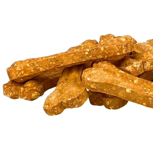 Hunde Snack in Kauknochen Form mit Gemüse: Kausnack mit Süßkartoffel und proteinreiche Rinderhaut - Hunde Leckerli naturbelassen ohne Zusätze, Getreidefrei - Natürliche Belohnung - 5X 35g Hunde Snack in Kauknochen Form mit Gemüse: Kausnack mit Süßkartoffel und proteinreiche Rinderhaut - Hunde Leckerli naturbelassen ohne Zusätze, Getreidefrei - Natürliche Belohnung - 5X 35g von Rudeltier