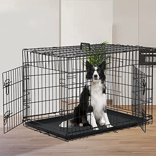 48 Zoll Hundekäfig Hundekäfig für große Hunde Faltbar Mental Draht Hundehütte Outdoor und Indoor mit Doppeltür-Trennwand Panel Abnehmbarer Tablett und Griff 48 Zoll Hundekäfig Hundekäfig für große Hunde Faltbar Mental Draht Hundehütte Outdoor und Indoor mit Doppeltür-Trennwand Panel Abnehmbarer Tablett und Griff von Ruesleag