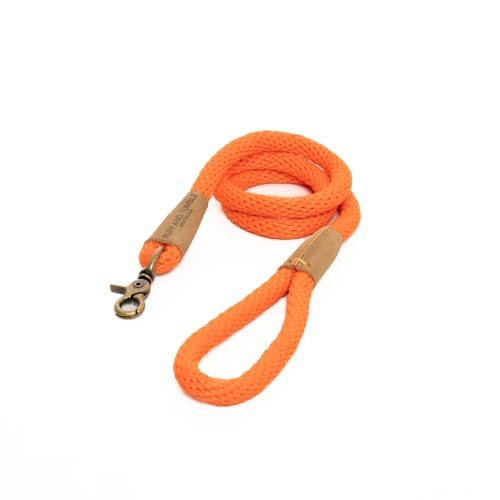 Hundeleinen - Mandarine - schmale Clipleine von Ruff and Tumble