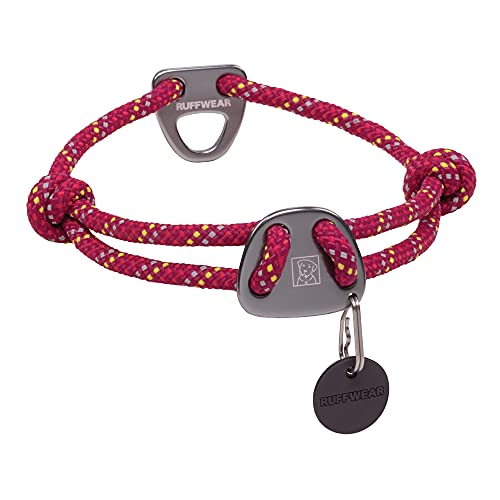 RUFFWEAR Knot-a-Collar, reflektierendes und verstellbares Hundehalsband mit Seil, 14"-20", Hibiscus Pink von RUFFWEAR