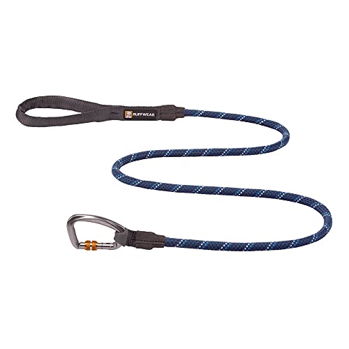 RUFFWEAR Knot-a-Leash, reflektierende Hundeleine aus Seil mit Karabinerhaken, Länge: 1,5 m, Stärke: 7 mm, Blue Moon von RUFFWEAR