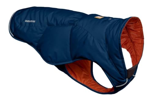 RUFFWEAR Quinzee Jacket, Verpackbarer, Isolierter Wintermantel für Hunde, X-Large, Blue Moon von RUFFWEAR