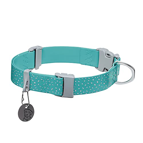 RUFFWEAR Confluence Hundehalsband, wasserdicht und geruchsresistent, verstellbares Hundehalsband, 14"-20", Aurora Teal von RUFFWEAR