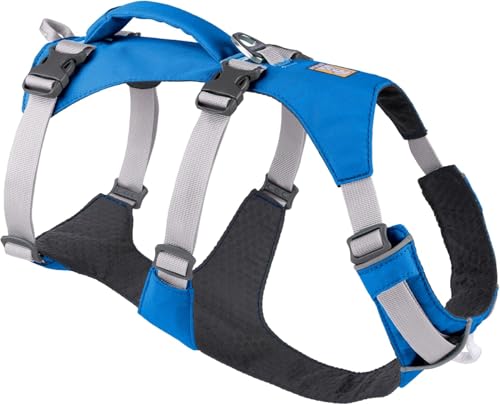 Ruffwear Flagline Hundegeschirr mit Griff, Lleichtes, Verstellbares Gehgeschirr, 3 Leinenbefestigungspunkte, verstärktes Gurtband und starker V-Ring aus Metall, Blue Dusk (Medium, 69-81cm) Ruffwear Flagline Hundegeschirr mit Griff, Lleichtes, Verstellbares Gehgeschirr, 3 Leinenbefestigungspunkte, verstärktes Gurtband und starker V-Ring aus Metall, Blue Dusk (Medium, 69-81cm) von RUFFWEAR