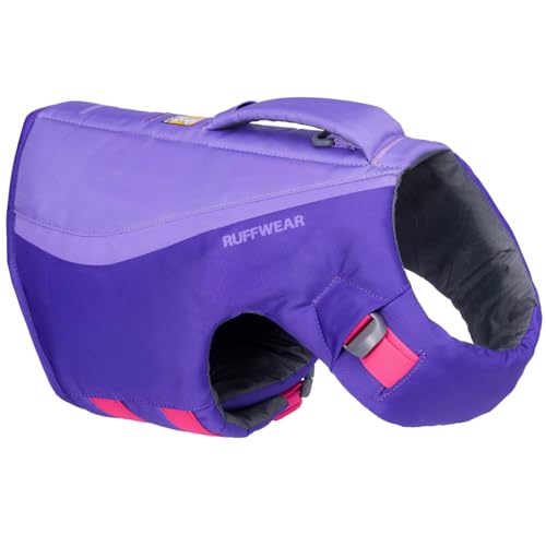 Ruffwear Float Coat Hundejacke, Auftrieb und Auftrieb, Hundeweste für sicheres Schwimmen, Bootfahren, Wassersport, Purple Lily, X-Large von Ruffwear