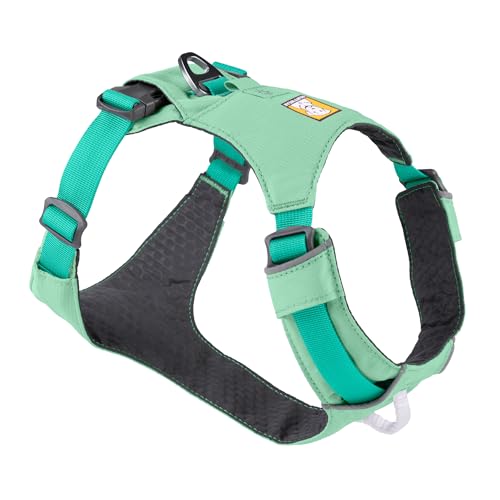 RUFFWEAR Hi & Light Dog Harness, No Pull Harness for Dogs Small, Medium Large & XL. Fully Adjustable Lightweight Harnesses with Aluminium Lead Attachment Portal & ID Bag, Sage Green (XXXS, 23-33cm) von RUFFWEAR