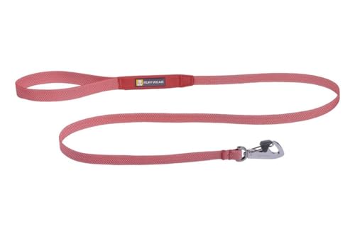 RUFFWEAR Hundeleine Hi & Light, Starke Leine, mit integrierter Aufbewahrungstasche und sicher abschließbarem Crux-Clip, kompakt zusammenklappbar auf Taschengröße, Salmon Pink von RUFFWEAR