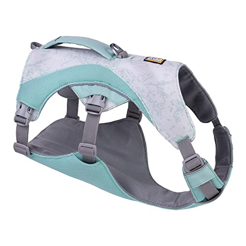 RUFFWEAR Swamp Cooler Hundegeschirr und Griff, leichte Laufausrüstung hält Haustiere bei heißem Wetter kühl, Verstellbar, stark und kühlend, 2 Leinen-Portale, Sage Green (Small, 56-69cm) von RUFFWEAR