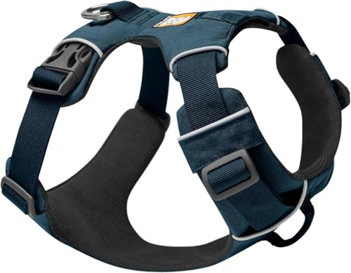 RUFFWEAR Front Range Hundegeschirr mit Brustring, Reflektierendes Gepolstertes Anti-Zieh-Geschirr, Blue Moon, XXS von RUFFWEAR