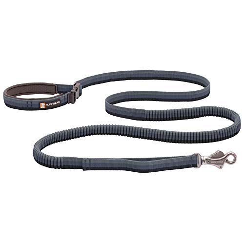 Ruffwear, Roamer Bungee-Hundeleine zum Laufen, Radfahren oder Wandern, kann mit der Hand oder ohne Hände verwendet Werden, Grey Granite, 5.5-7ft von RUFFWEAR