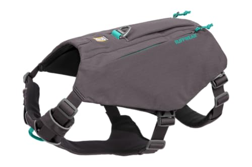 RUFFWEAR Switchbak Every-Day Hundegeschirr mit Taschen, ganztägiger Komfort mit integrierten Taschen für Kurze Tageswanderungen und alltägliche Aktivitäten, große bis sehr große Rassen, Granitgrau von RUFFWEAR