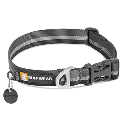 RUFFWEAR Crag Hundehalsband, Reflektierendes und Bequemes Halsband für den Täglichen Gebrauch, Granitgrau, 36–51 cm von RUFFWEAR