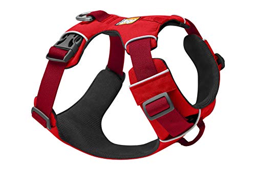 RUFFWEAR Front Range Hundegeschirr, Reflektierendes Gepolstertes Zerrfreies Hundegeschirr, Rhusrot, XS von RUFFWEAR