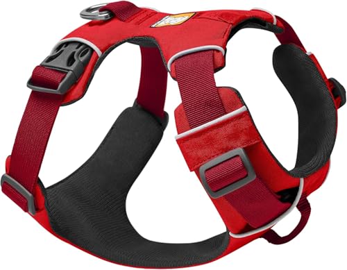 RUFFWEAR Front Range Hundegeschirr, Reflektierendes Gepolstertes Zerrfreies Hundegeschirr, Rhusrot, XXS von RUFFWEAR