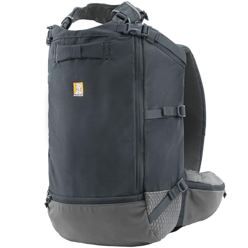 Ruffwear Hitch Hiker Hunde-Rucksack-Tragetasche, Haustier-Tragetasche, Reisetasche, integriertes Geschirr und gepolsterte Gurte, atmungsaktiv und bequem, vollständig belüftet, Basalt Gray, XS von Ruffwear