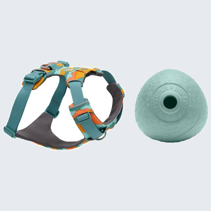 Ruffwear Hundegeschirr + Hundespielzeug Huckama gratis! - Front Range, Spring Mountains Größe M: 69 - 81 cm Brustumfang von Ruffwear