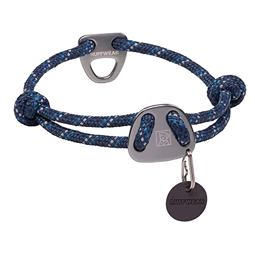 RUFFWEAR Knot-a-Collar, reflektierendes und verstellbares Hundehalsband mit Seil, 14"-20", Blue Moon von RUFFWEAR